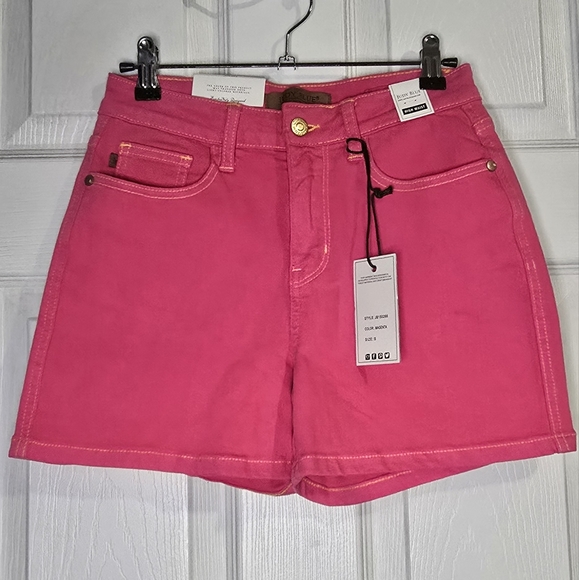Judy Blue  Pink Jean Shorts - Picture 1 of 7